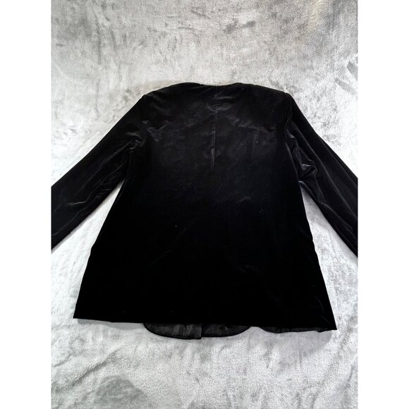 Ronni Nicole II by Ouida Top Women's 1X black Velvet Studded button down Vintage - Picture 12 of 12